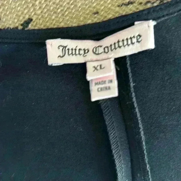 Juicy Couture Pitch Black Ponte Dress NWT Sleeveless Shoulder Charms - Picture 8 of 9